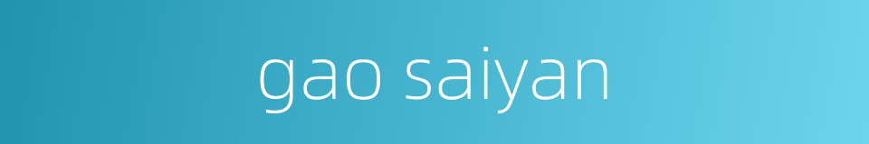 gao saiyan的同义词