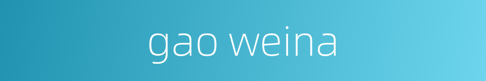 gao weina的同义词