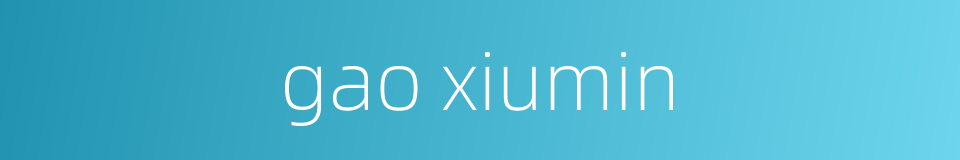 gao xiumin的同义词