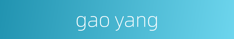 gao yang的同义词