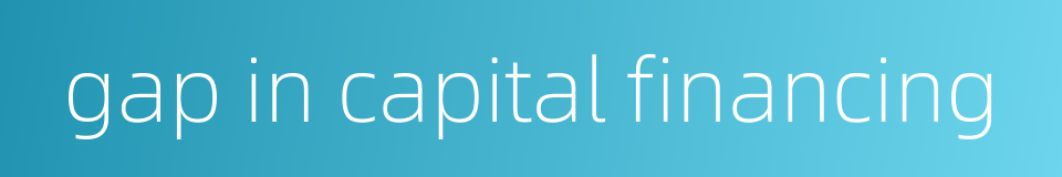 gap in capital financing的同义词