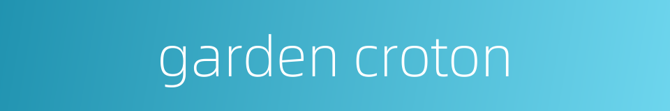 garden croton的同义词