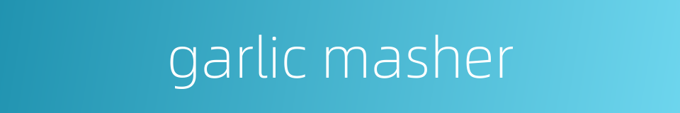 garlic masher的同义词