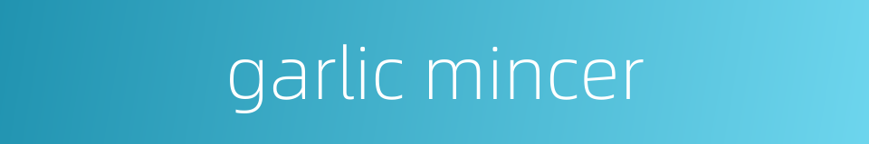 garlic mincer的同义词