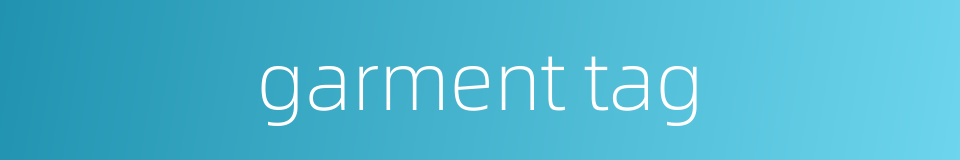 garment tag的同义词