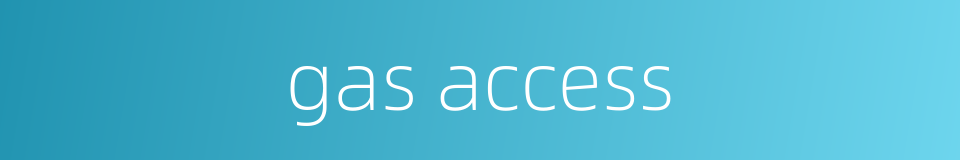 gas access的同义词