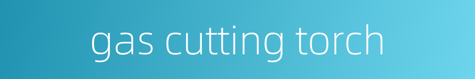 gas cutting torch的同义词