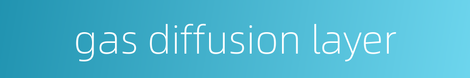 gas diffusion layer的同义词