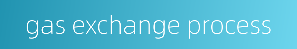 gas exchange process的同义词