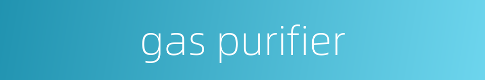 gas purifier的同义词