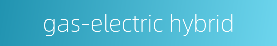 gas-electric hybrid的同义词