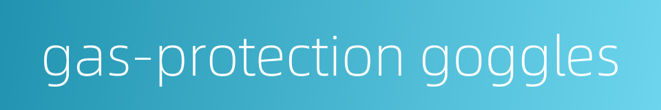 gas-protection goggles的同义词