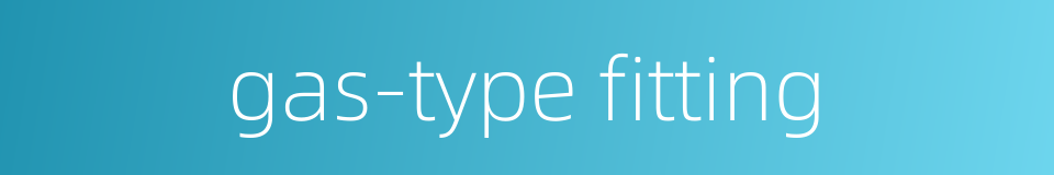 gas-type fitting的同义词