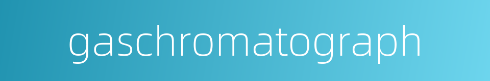gaschromatograph的同义词