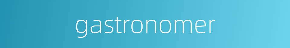 gastronomer的同义词