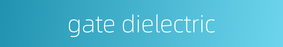gate dielectric的同义词