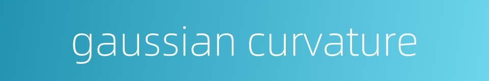 gaussian curvature的同义词