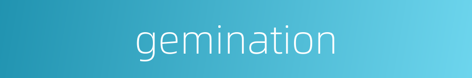 gemination的同义词