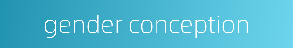 gender conception的同义词