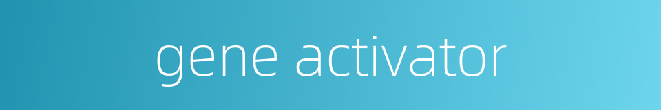 gene activator的同义词