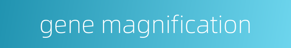 gene magnification的同义词