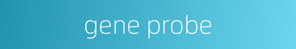 gene probe的同义词