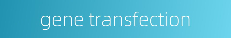gene transfection的同义词
