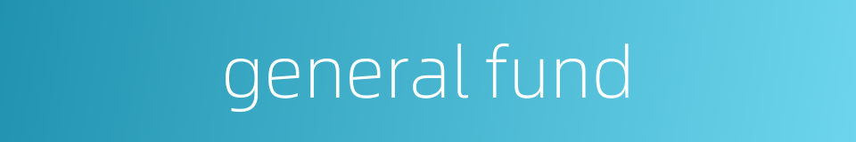 general fund的同义词