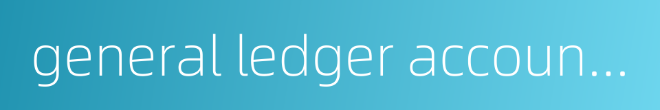 general ledger accountant的同义词