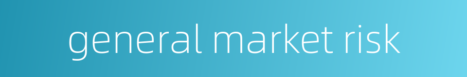 general market risk的同义词