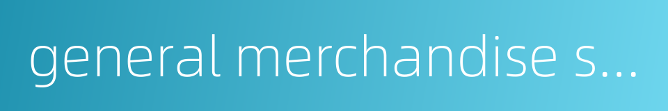 general merchandise store的同义词
