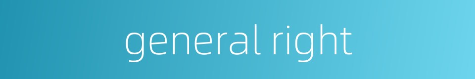 general right的同义词