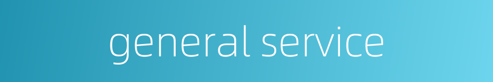 general service的同义词
