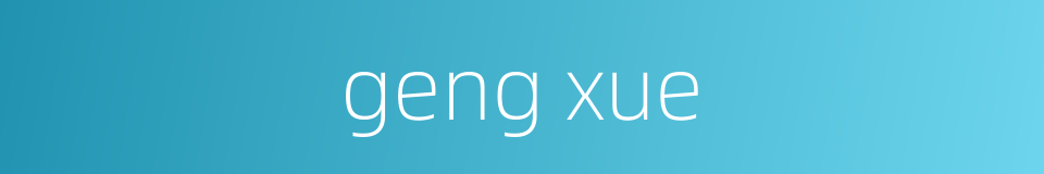 geng xue的同义词