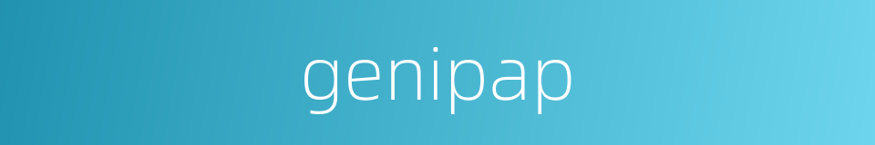 genipap的同义词