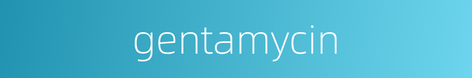 gentamycin的同义词