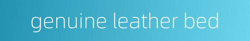 genuine leather bed的同义词
