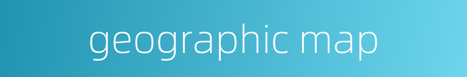 geographic map的同义词