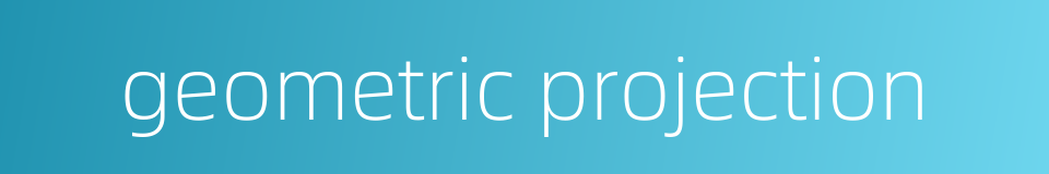 geometric projection的同义词