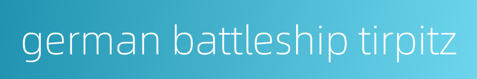 german battleship tirpitz的同义词