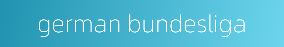 german bundesliga的同义词