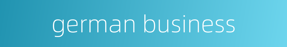 german business的同义词