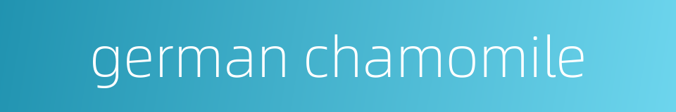 german chamomile的同义词