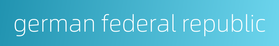 german federal republic的同义词