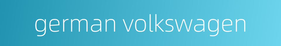 german volkswagen的同义词