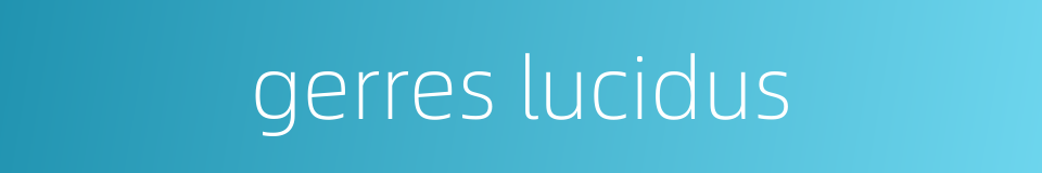 gerres lucidus的同义词
