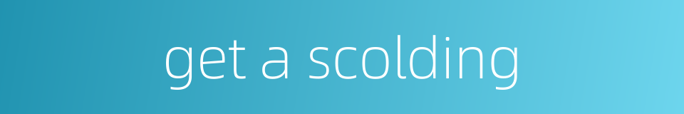 get a scolding的同义词