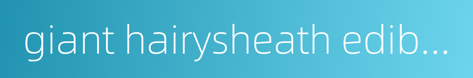 giant hairysheath edible bamboo的同义词