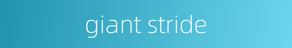 giant stride的同义词
