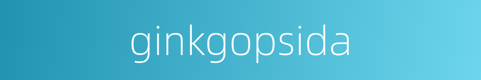 ginkgopsida的同义词